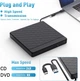 Внешний DVD-привод Aumdie BT683 USB 3.0 Type-C, CD/DVD RW записывающий привод, USB-хаб 5 в 1, SD/TF кардридер для - Б/У - изображение 2