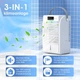 Портативный воздушный охладитель (кондиционер) Air Cooler F22 с LED-подсветкой и таймером, белый - Б/У - изображение 3