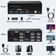KVM Перемикач HDMI USB 3.0 на 2 ПК та 3 монітори (8K@60Hz, 4K@120Hz), комутатор KVM Switch 2 In 3 Out з провідним - Б/В - зображення 6