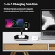 Беспроводное зарядное устройство 5-в-1 MagSafe 15W: Зарядная станция для iPhone 16/15/14/13/12, Apple Watch и AirPods + - Б/У - изображение 8