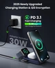 Беспроводная зарядная станция MagSafe 3 в 1 Wireless Charging Station HX-W2? 15W для iPhone, Apple Watch, AirPods + - Б/У - изображение 2