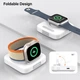 Портативная беспроводная зарядка для Apple Watch SwanScout 1800 mAh - Power Bank для часов с функцией подставки, белый - Б/У - изображение 6