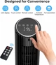 Башенный вентилятор безлопастный с пультом, поворот 70°, тихий 25 дБ, 4 скорости, 4 режима, таймер, LED дисплей (черный) - Б/У - изображение 7