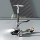 Детский самокат с сидением Scooter Cosmo 2-в-1 с подсветкой, музыкой , черный - изображение 2