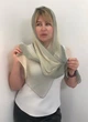 Женский шарф платок шифоновый Grade 155см*50см Бежево-чёрный - изображение 8