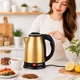 Электрочайник A-PLUS 2.0 л Нержавейка (2134) Золото - изображение 4