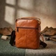 Сумка планшет через плечо мужская из натуральная кожи Vintage leather-20693 Рыжяя - изображение 10