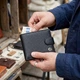 Мужской кошелек из натуральной кожи ST Leather черного цвета с кнопочной застежкой (bg183fash16) - изображение 2