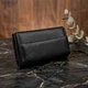 Женский вертикальный кошелек ST Leather Черный из натуральной кожи с монетницей (bg193fash75) - изображение 3