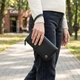Универсальный вертикальный кожаный кошелек-клатч ST Leather черного цвета с молнией (bg193fash71) - изображение 2