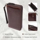 Кошелек мужской кожаный для карточек Vintage leather-23064 Коричневый - изображение 15