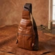 Сумка слинг через плечо мужская из натуральная кожи Vintage leather-23049 Рыжяя - изображение 14