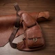 Сумка слинг через плечо мужская из натуральной кожи Vintage leather-22966 Коричневая - изображение 13