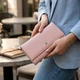 Женский классический кошелек из натуральной кожи ST Leather в розовом цвете (bg193fash90) - изображение 2