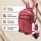 Сумка слинг через плечо мужская Vintage leather-21256 Малиновая - изображение 15