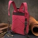 Сумка слинг через плечо мужская Vintage leather-21256 Малиновая - изображение 14