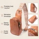 Сумка слинг через плечо женская Vintage leather-22793 Рыжяя - изображение 15