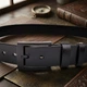 Ремінь чоловічий з натуральної шкіри Vintage 115 см Чорний (leather-20382) - зображення 9