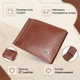 Удобный зажим для денег из натуральной гладкой кожи ST Leather 19427 Коричневый - изображение 3