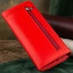 Яркий большой женский кошелек на кнопку из натуральной кожи ST Leather Красного цвета (bg189fash54) - изображение 4