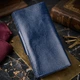 Бумажник унисекс из кожи алькор на кнопках SHVIGEL 16170 Синий - изображение 4