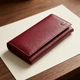 Практичный вертикальный кошелек из натуральной кожи ST Leather bg230fash85 Бордовый - изображение 1