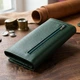 Жіночий гаманець на магнітах із клапаном ST Leather з натуральної шкіри зеленого кольору для карт тип горизонтальний (bg192fash40) - зображення 4