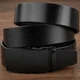 Ремень мужской из натуральной кожи Vintage leather-20302 115 см Черный - изображение 10