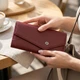 Женский большой кошелек из натуральной кожи с геометрическим клапаном ST Leather бордового цвета (bg225fash47) - изображение 2