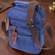 Чоловіча сумка Vintage із щільного текстилю малих розмірів синього кольору для міста (bg212fash46) - зображення 1