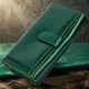 Большой лакированный женский кошелек из натуральной кожи ST Leather для карт с монетницей Зеленый (bg194fash24) - изображение 4