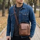 Мужской вертикальный мессенджер Vintage из натуральной кожи Коричневый для документов и в дорогу (bg204fash14) - изображение 2