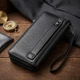Мужской горизонтальный клатч из натуральной кожи с монетницей ST Leather Черный (bg227fash00) - изображение 4