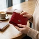 Фактурний жіночий гаманець із натуральної шкіри ST Leather 22705 Червоний - зображення 2