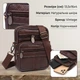 Сумка планшет через плечо мужская из натуральная кожи Vintage leather-21484 Коричневая - изображение 12