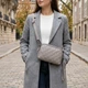 Женская маленькая стеганая сумка цвет серый из натуральной кожи Vintage (bg228fash10) - изображение 2