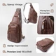 Зручна слінг сумка для жінок з екошкіри Vintage коричневого кольору в міському стилі (bg227fash47) - зображення 3
