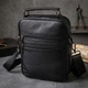 Сумка планшет через плечо мужская из натуральная кожи Vintage leather-21271 Черная - изображение 15