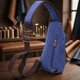 Сумка Vintage із щільного текстилю синього кольору з USB кабелем для міського стилю (bg212fash24) - зображення 4