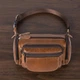 Сумка на пояс бананка мужская из натуральная кожи Vintage leather-14695 Коричневая - изображение 8
