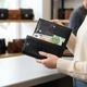 Жіночий гаманець-візитниця ST Leather із натуральної шкіри чорного кольору для прав (bg189fash51) - зображення 2
