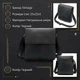 Сумка планшет через плечо мужская из натуральная кожи Vintage leather-20015 Черная - изображение 15