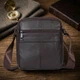Сумка планшет через плечо мужская из натуральная кожи Vintage leather-14759 Коричневая - изображение 9