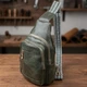 Стильна вертикальна слінг сумка для жінок з екошкіри Vintage Зеленого кольору (bg227fash45) - зображення 1