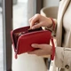 Жіночий вертикальний гаманець-клатч із натуральної шкіри ST Leather червоного кольору для паспорта та готівки (bg225fash33) - зображення 2