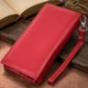 Жіночий вертикальний гаманець-клатч із натуральної шкіри ST Leather червоного кольору для паспорта та готівки (bg225fash33) - зображення 4
