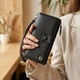 Лаконичный женский вертикальный кошелек-клатч из натуральной кожи ST Leather 22537 Черный - изображение 2