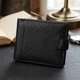 Мужской бумажник удобного размера из натуральной кожи ST Leather 22471 Черный - изображение 4