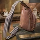 Сумка слінг через плече жіноча середня Vintage leather-22786 Коричнева - зображення 15