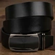 Ремень мужской из натуральной кожи Vintage leather-20277 115 см Черный - изображение 7